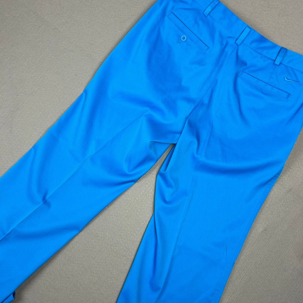 Nike Golf Dri-FIT Flat Front Trousers Men 34x32 Blue 472532-406